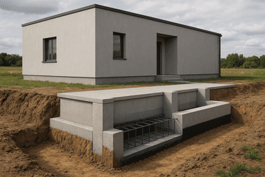 Ленточный с ростверком на сваях 10×12 м Ленточный с ростверком на сваях 10×12 м