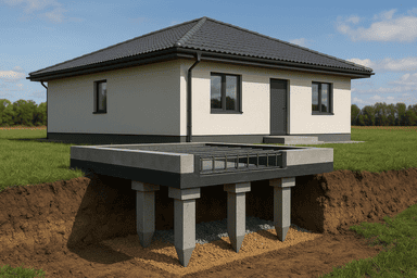 ЖБ сваи с ростверком 8×12 м ЖБ сваи с ростверком 8×12 м